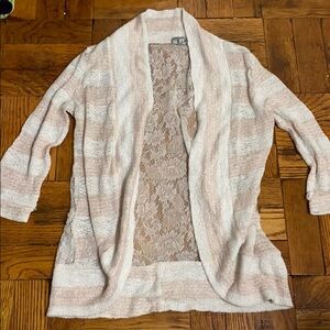 2 for $15 Charlotte Russe white & pink cardigan
